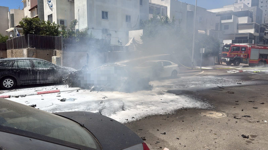 זירת הפיצוץ בקרית גת (צילום: תיעוד מבצעי מד"א)