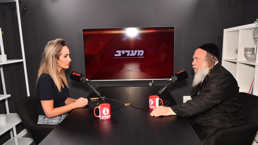 הרב אברהם מרדכי גוטליב, מיקי לוין (צילום: אבשלום ששוני)