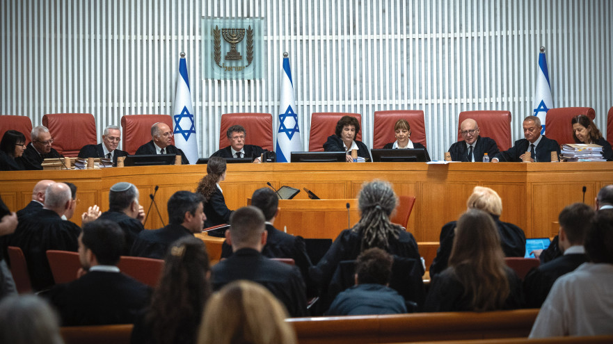 הדיון בבג"ץ בוועדה לבחירת שופטים יוני 2026 (צילום: יונתן זינדל פלאש 90)