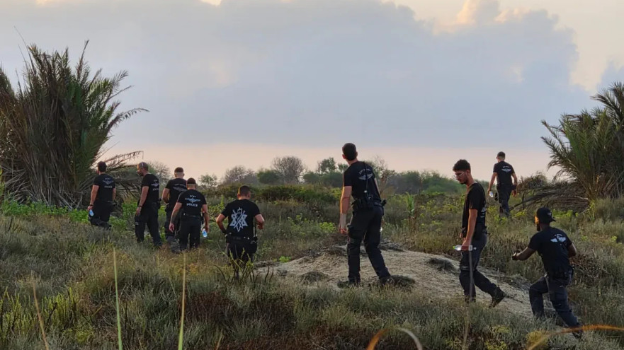 החיפושים אחר יובל כוגן (צילום: דוברות המשטרה)
