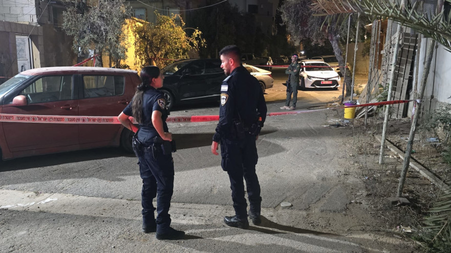 זירת האירוע ברמלה (צילום: דוברות המשטרה)