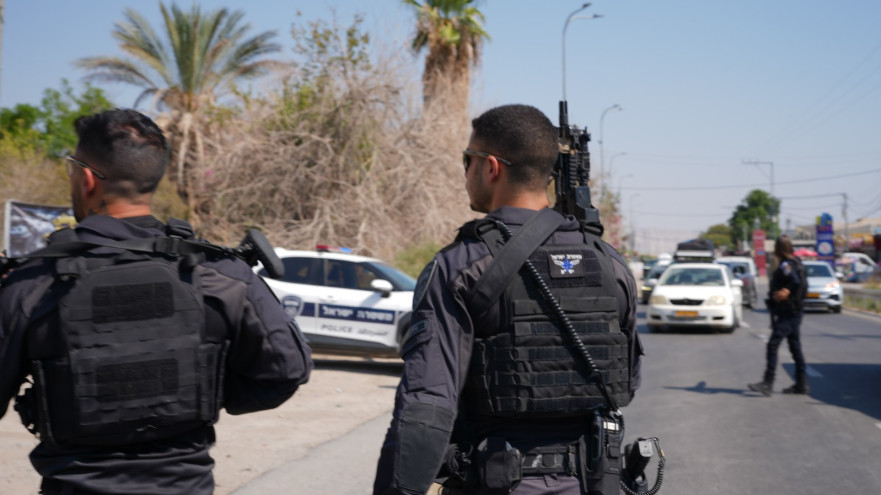 פיגוע בכביש 90 ליד כפר עוג'ה (צילום: משטרת ישראל)