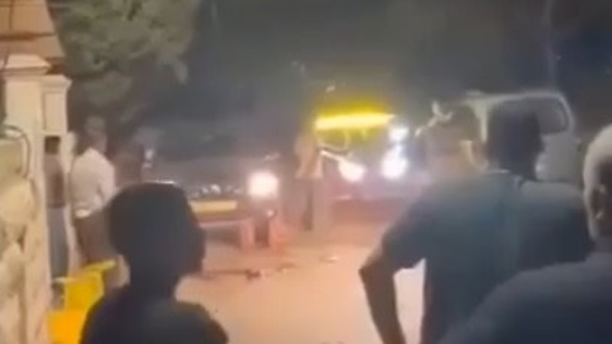 תקרית בכפר חג'ה (צילום: רשתות ערביות)