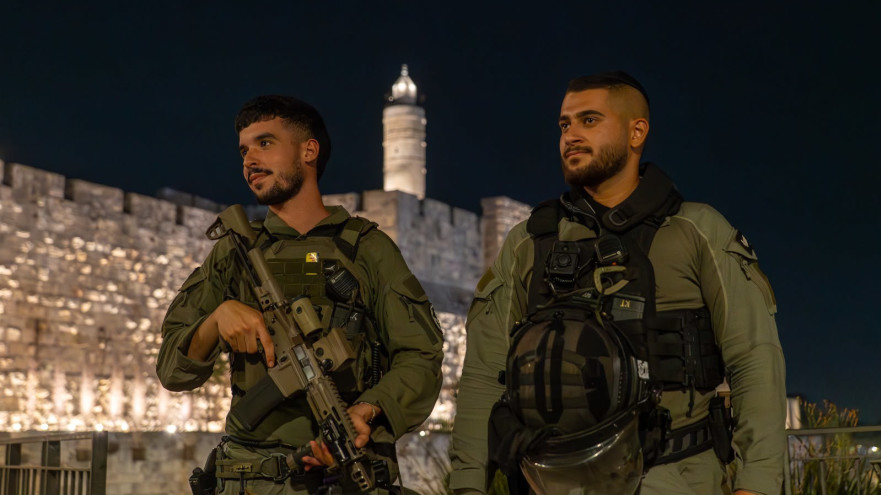 לוחמי מג"ב בירושלים (צילום: דוברות המשטרה)