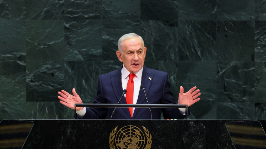 בנימין נתניהו באו"ם (צילום:  REUTERS/Mike Segar)