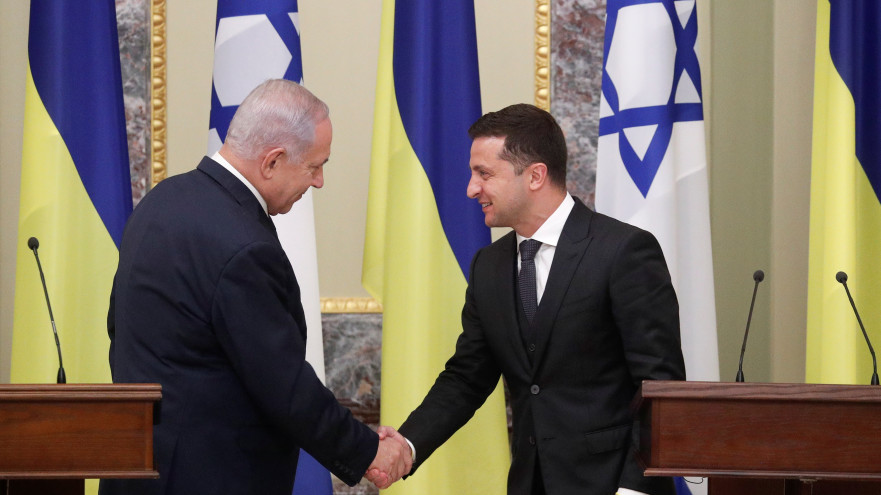 וולודימיר זלנסקי, בנימין נתניהו (צילום: רויטרס)