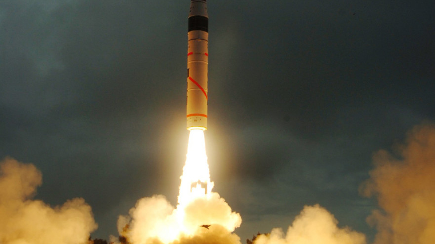 טיל גרעיני (צילום: REUTERS/Indian Defence Research and Development Organisation)