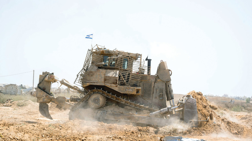 דחפור D9 צהלי (צילום: דובר צה"ל)