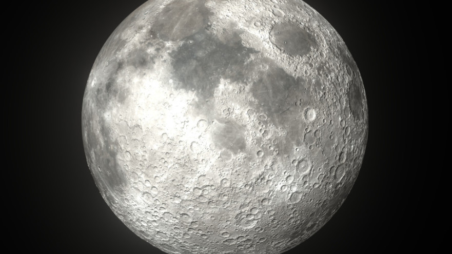 ירח מלא בשמיים. מכתשים נראים היטב (צילום: שאטרסטוק)