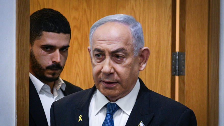 בנימין נתניהו בבית המשפט (צילום: ראובן קסטרו וואלה)