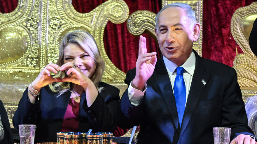 בנימין נתניהו, שרה נתניהו (צילום: רמי שלוש)