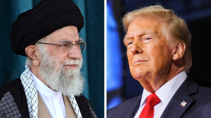  עלי חמינאי, דונלד טראמפ (צילום: רויטרס,Office of the Iranian Supreme Leader/WANA (West Asia News Agency)/Handout via REUTERS)