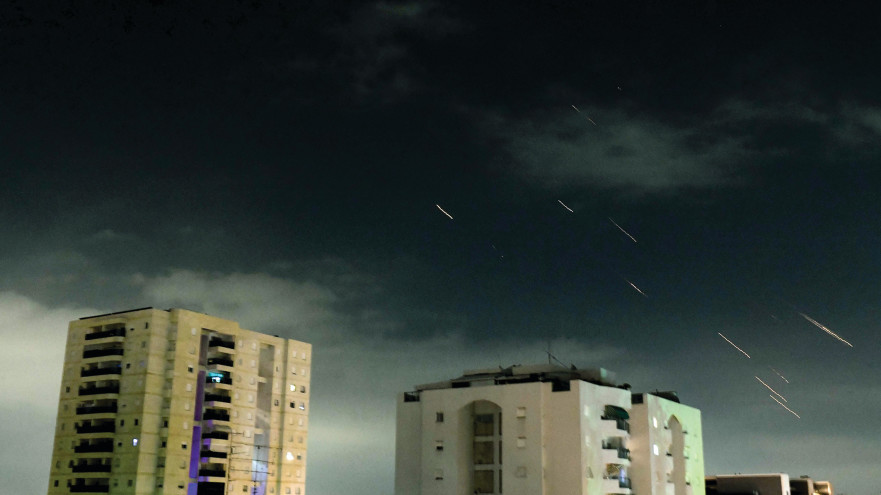 יירוטים במתקפה האירנית (צילום: רויטרס)