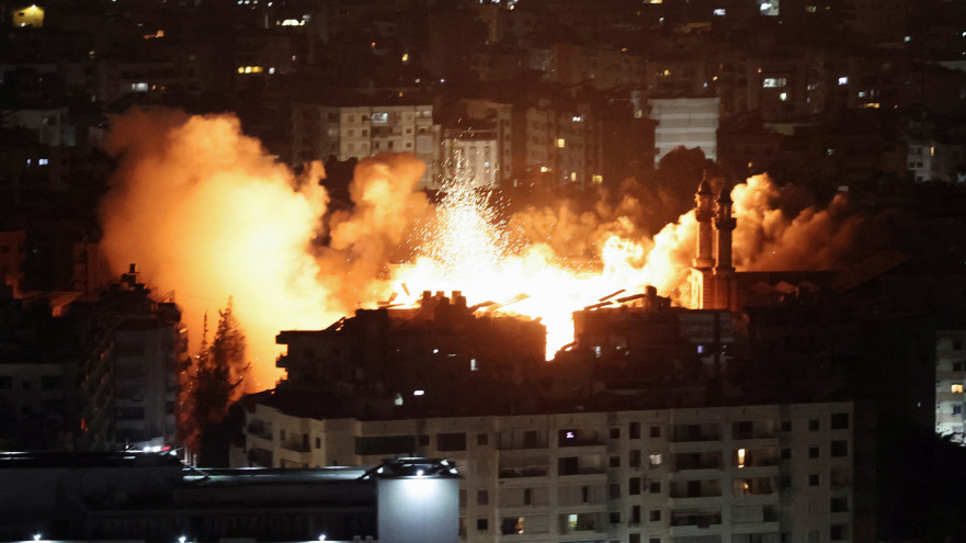 תקיפה בלבנון (צילום: REUTERS/Mohamed Azakir)