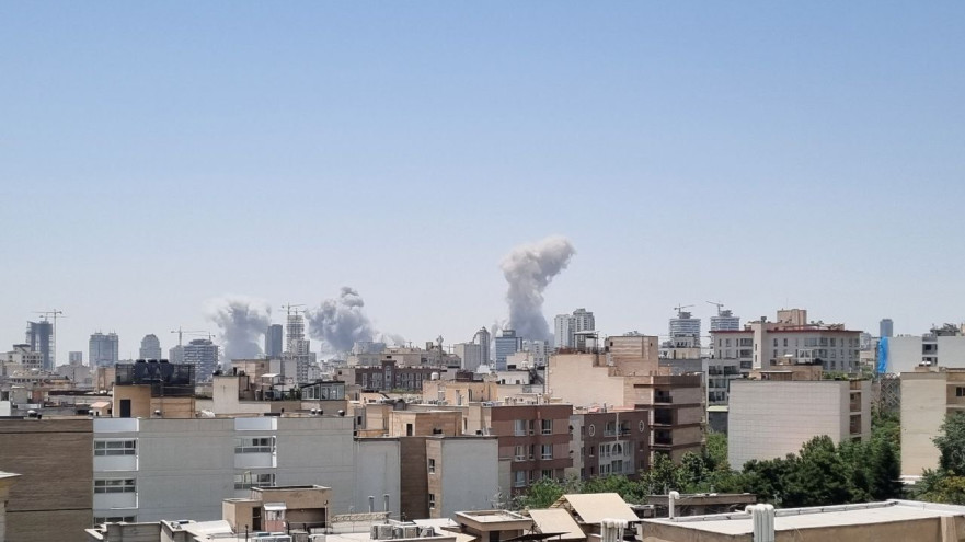 תקיפה בטהרן, איראן (צילום: רשתות ערביות)