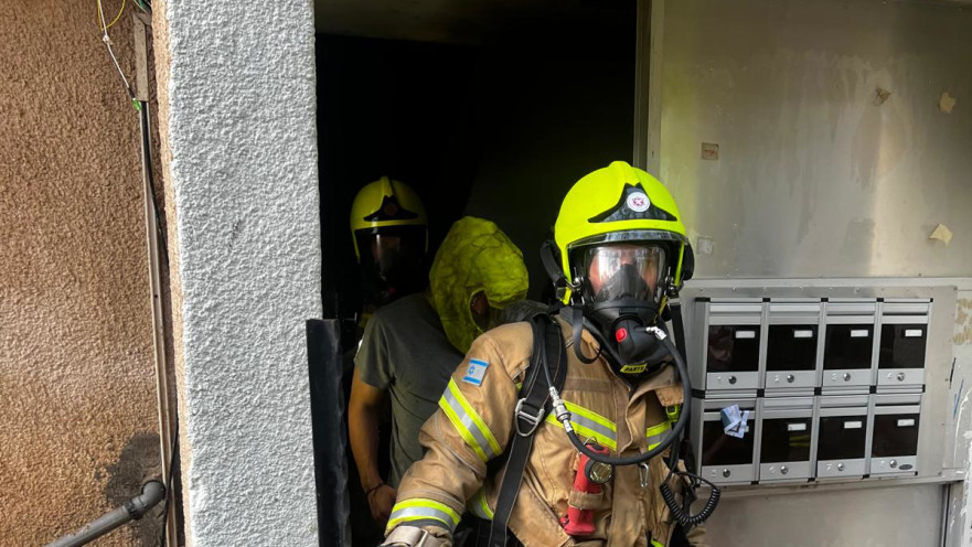 שרפה בבניין מגורים בבאר שבע