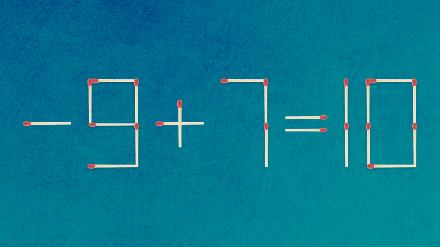 האם תצליחו לפתור את המשוואה באמצעות הזזת גפרור אחד בלבד?