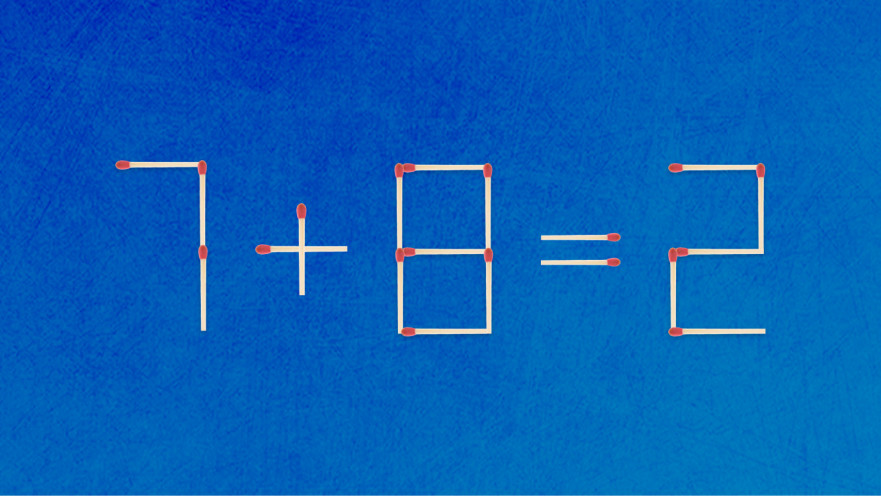 האם תצליחו לפתור את המשוואה באמצעות הזזת גפרור אחד בלבד?