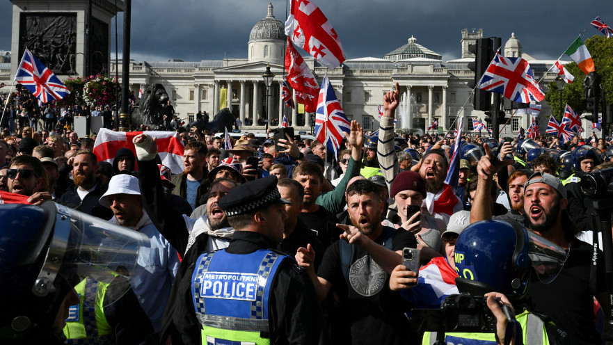 מחאה נגד ההגירה בבריטניה