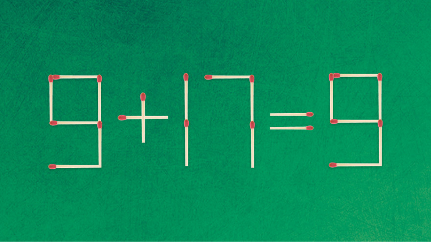 האם תצליחו לפתור את המשוואה באמצעות הזזת גפרור אחד בלבד?