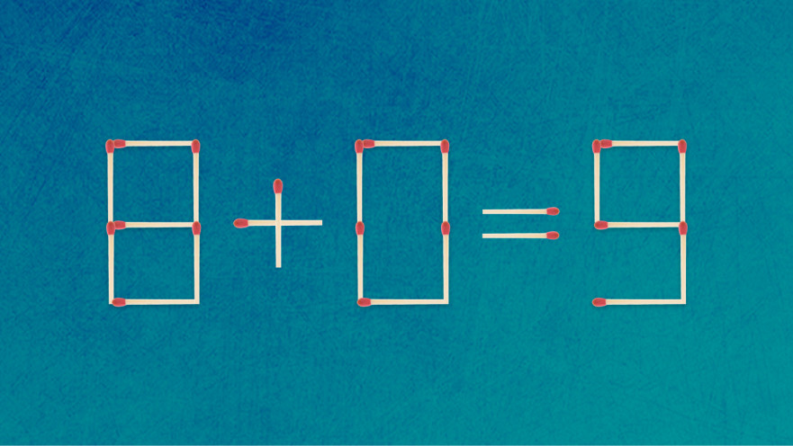 האם תצליחו לפתור את המשוואה באמצעות הזזת גפרור אחד בלבד?