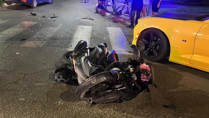 תאונת דרכים במעורבות אופנוע בכפר סבא
