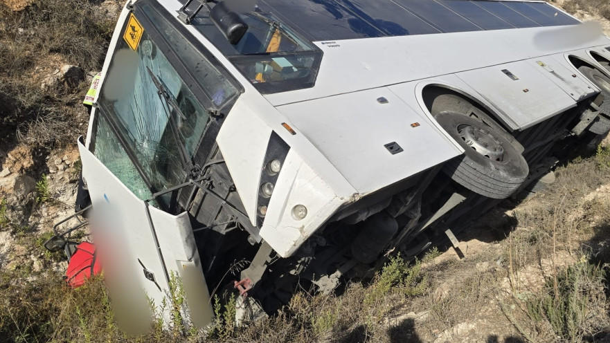 אוטובוס התהפך ביצהר שבשומרון