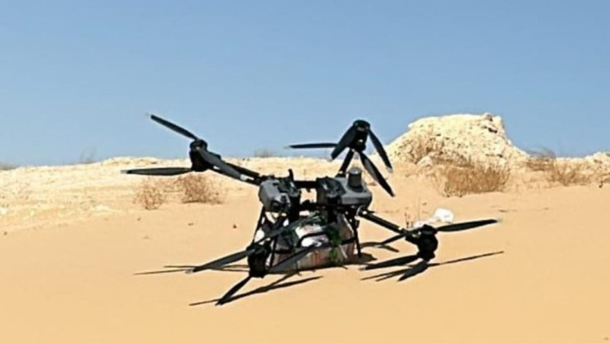 רחפן שנתפס לאחר ששוגר מגבול מצרים