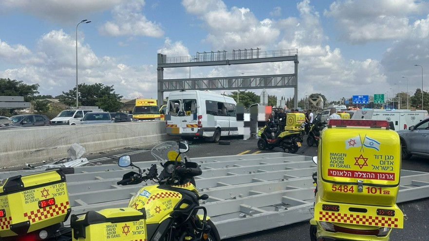 התאונה בכביש 5 סמוך למחלף הכפר הירוק