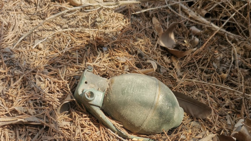 רימון רסס שאותר בקיבוץ בארי