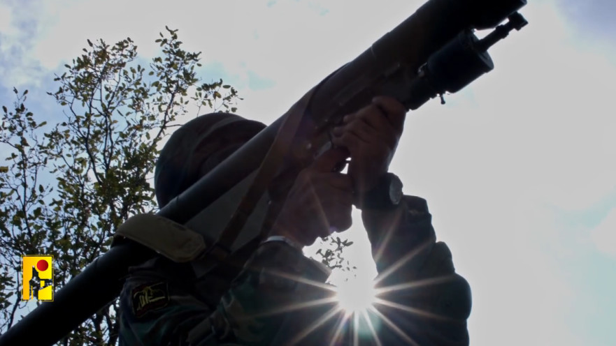 קנה שיגור טילים של חיזבאללה, מתוך סרטון התעמולה של חיזבאללה לציון שנתיים ללחימה