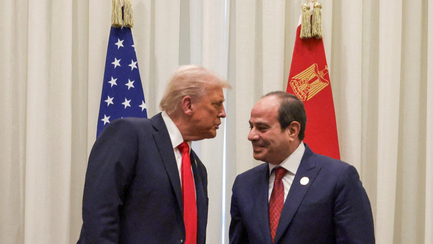 הפסגה בשארם א-שייח': נשיא ארה"ב דונלד טראמפ ונשיא מצרים עבד אל-פתאח א-סיסי