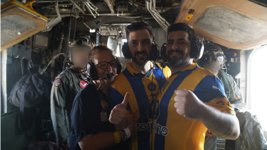 גלי וזיו ברמן ביום שחרורם משבי חמאס