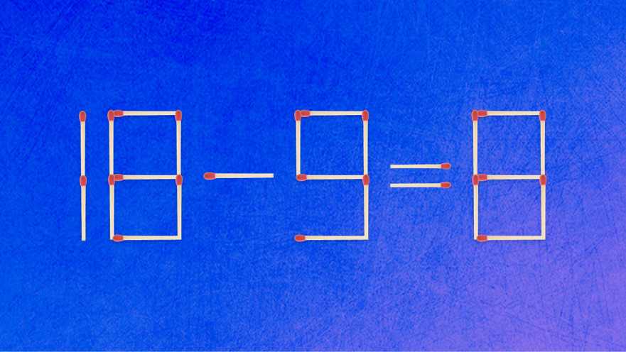 האם תצליחו לפתור את המשוואה באמצעות הזזת גפרור אחד בלבד?