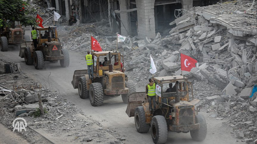 כלים הנדסיים של טורקיה בתוך רצועת עזה , שיקום הרצועה