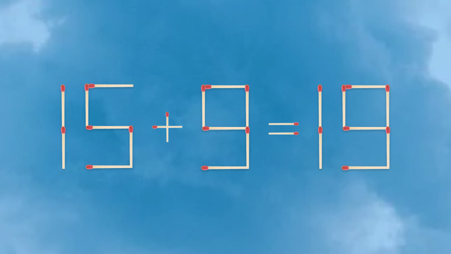 האם תצליחו לפתור את המשוואה באמצעות הזזת גפרור אחד בלבד?