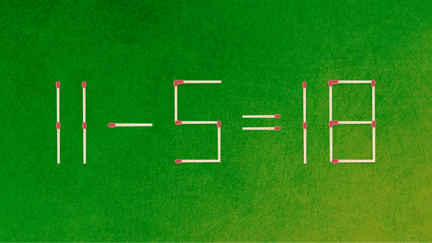 האם תצליחו לפתור את המשוואה באמצעות הזזת גפרור אחד?