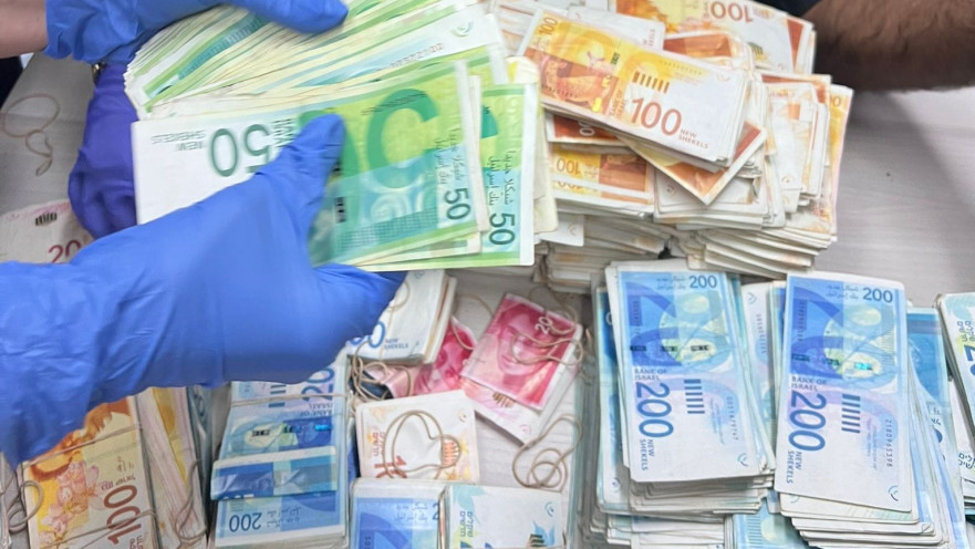 כסף מזומן שנתפס בדרום תל אביב