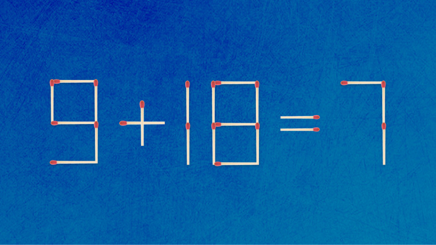 חידת גפרורים: הזיזו גפרור אחד כדי לפתור את החידה