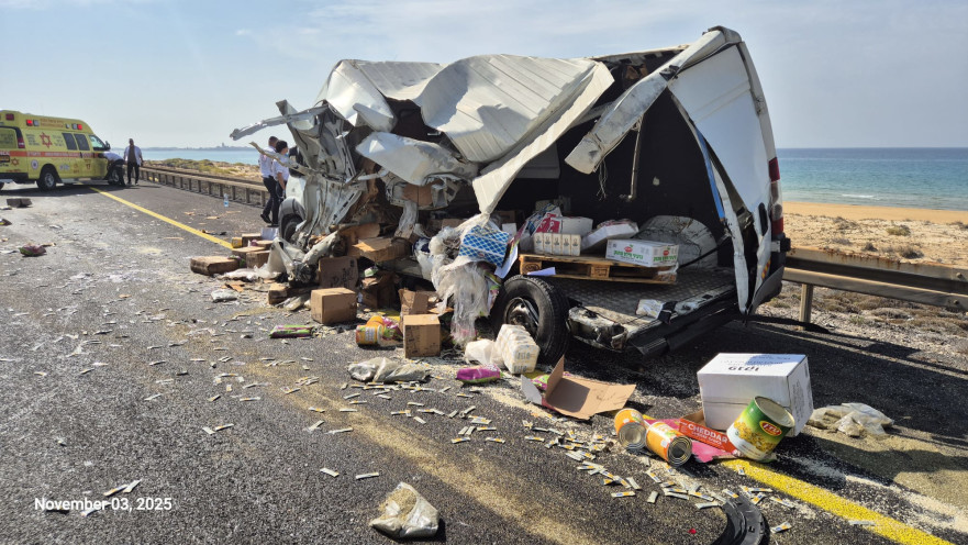 זירת התאונה במגדים