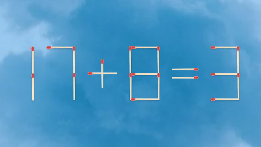 הזיזו גפרור אחד כדי לפתור את המשוואה