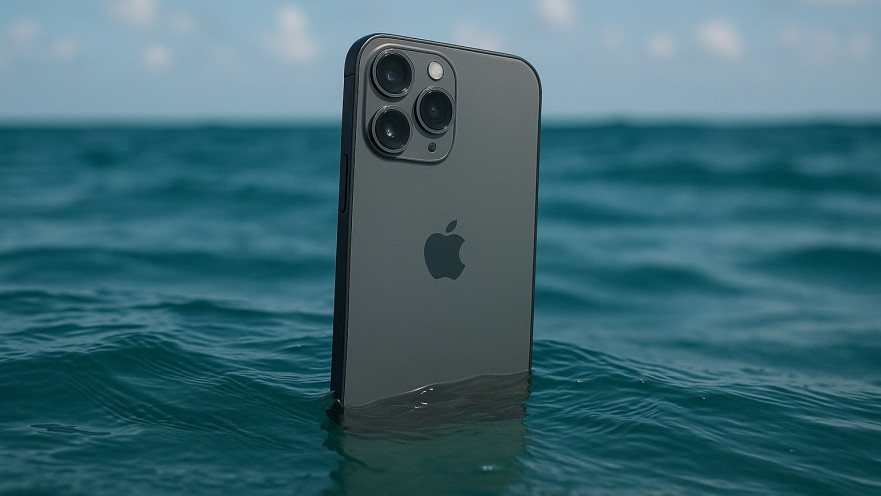 אייפון במי ים. פגיעה בכל הרכיבים