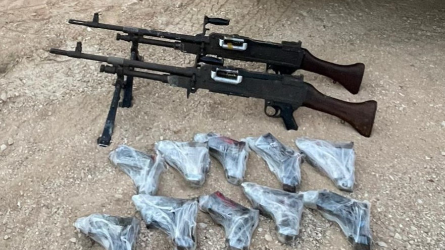 האמל"ח שאותר בגבול המערבי