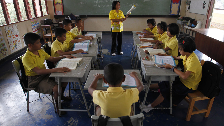 תלמידים בבית ספר בתאילנד