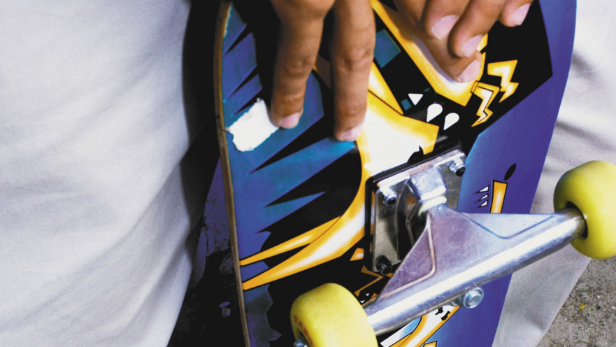 צעיר עם סקייטבורד, אילוסטרציה