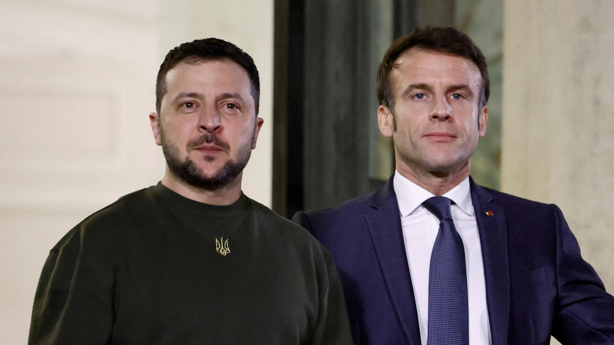 עמנואל מקרון, וולודימיר זלנסקי