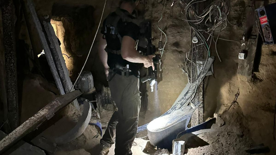 תוואי תת הקרקע בו הוחזק סגן הדר גולדין ז"ל