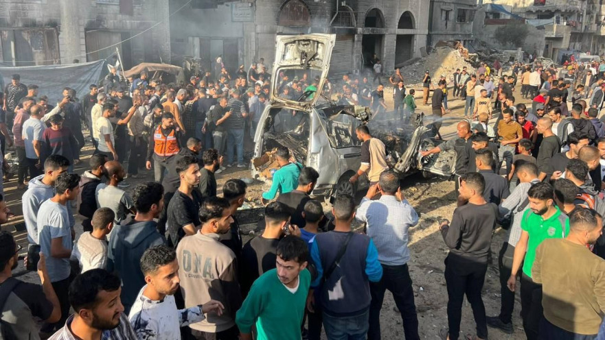 זירת החיסול מהאוויר של מפקד בזרוע הצבאית של חמאס, אבו עבדאללה אל-חדידי ובנו