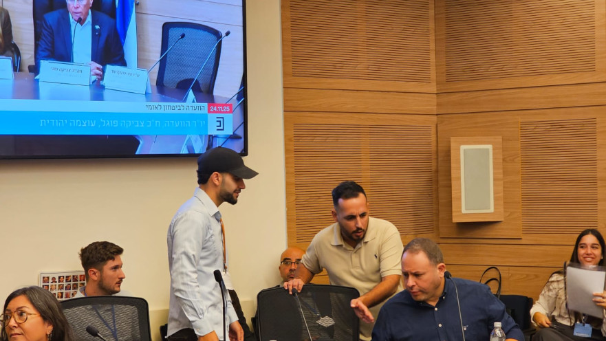 מרדכי דוד בדיון הוועדה לביטחון לאומי בכנסת