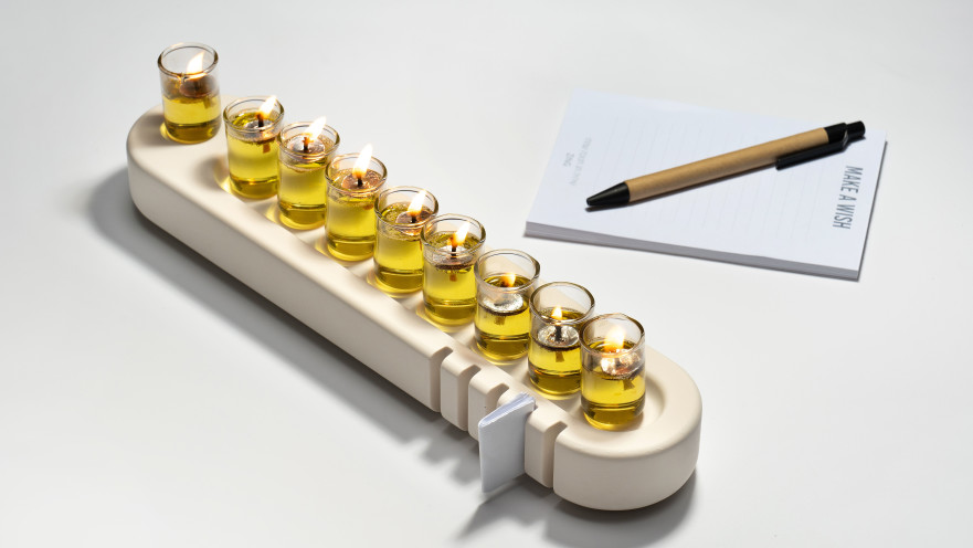 יום העיצוב הישראלי- חנוכיית משאלות סטודיו ZING